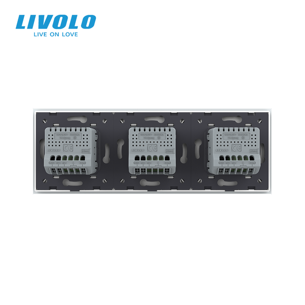 Умный сенсорный диммер LIVOLO 3 сенсора (1-1-1), белый, стекло, 2A 230V VL-C7FC1DZ2/FC1DZ2/FC1DZ2-6WP фото