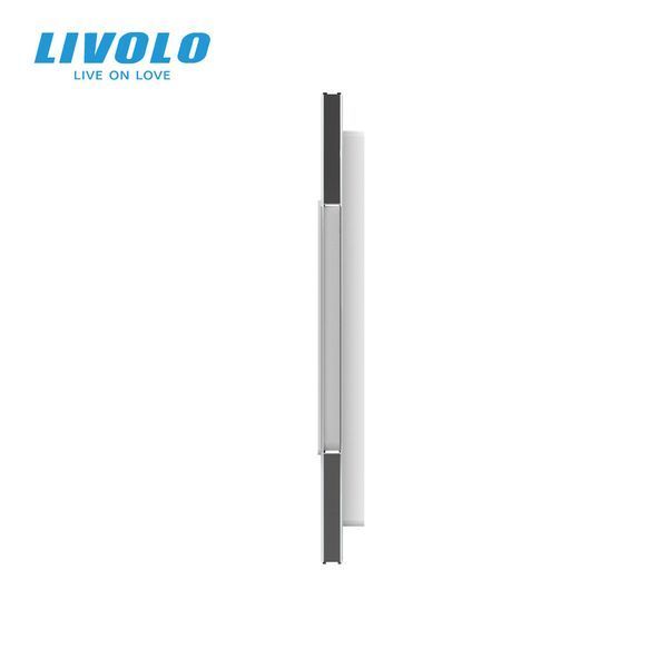 Рамка 4-постовая LIVOLO, закаленное стекло, белая, 294&times;80 мм VL-P7E/E/E/E-8W фото